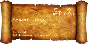 Szadai Kinga névjegykártya